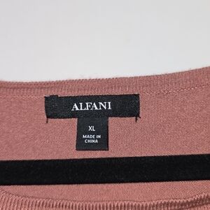 Alfani Dusty Rose Knit Top XL